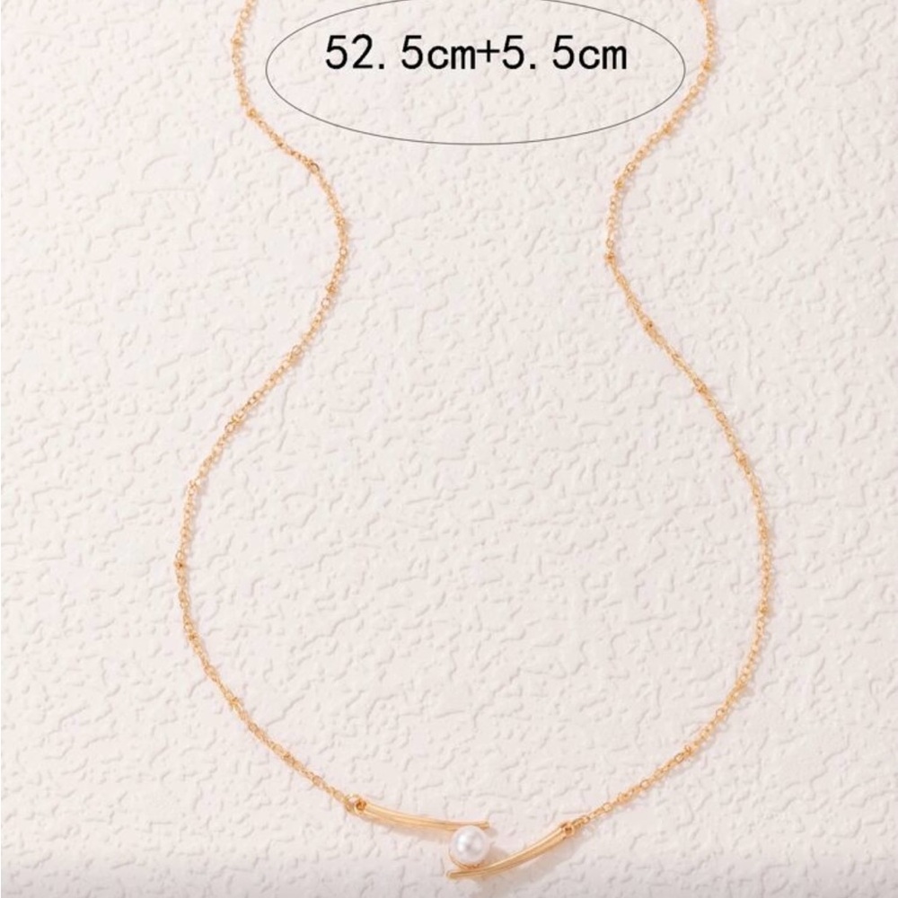⚠️Clearance Elegant Gold Pearl Pendant Necklace - Picture 4 of 4